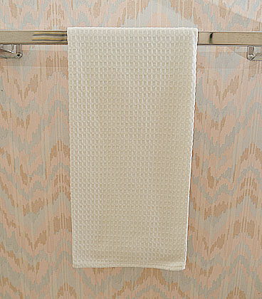 Pearled Ivory Colored Waffle Weaves Kitchen Towel.